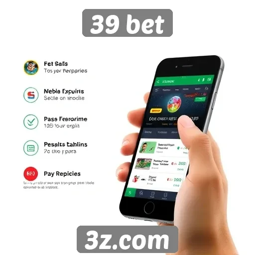 Funcionalidade do aplicativo móvel do 39 bet